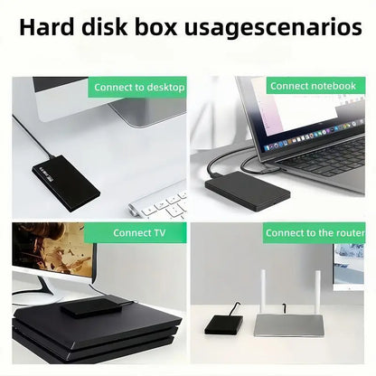 4TB Portable External Hard Drive Compact Lightweight with Large Storage Capacity Supports USB 3.0 Interface for Laptops PS4 & More Devices