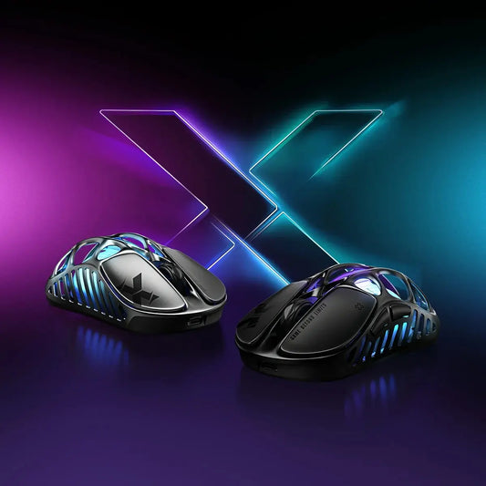 Gravastar Mercury X Pro Wireless Gaming Mouse 32,000 DPI PAW 8,000Hz Polling Rate Magnesium Alloy RGB Tri Mode Connectivity Spring Tok Lightweight 49G