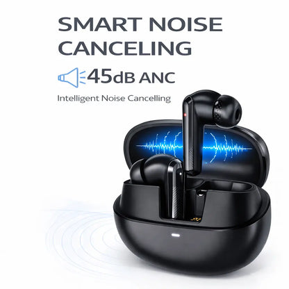 Voprene V73 Hifi Deep Bass Wireless Earbuds with Active Noise Cancellation 140H Playtime ENC Clear Calls Bluetooth 5.4 Immersive ANC & 10 Minute Quick Charge - Charging