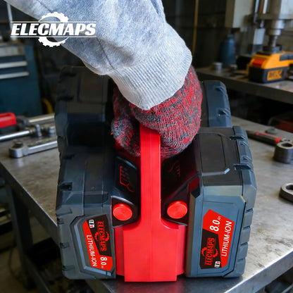 Portable Battery Storage Rack, Suitable for M.18 Batteries. Features a Sturdy Construction, Is Temperature and Weather Resistant, and Is Ideal for Use in Garages and Workshops.