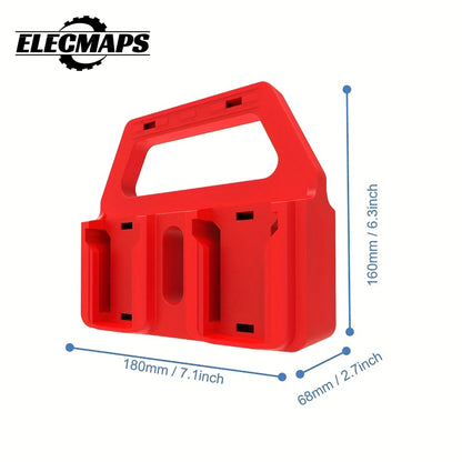 Portable Battery Storage Rack, Suitable for M.18 Batteries. Features a Sturdy Construction, Is Temperature and Weather Resistant, and Is Ideal for Use in Garages and Workshops.